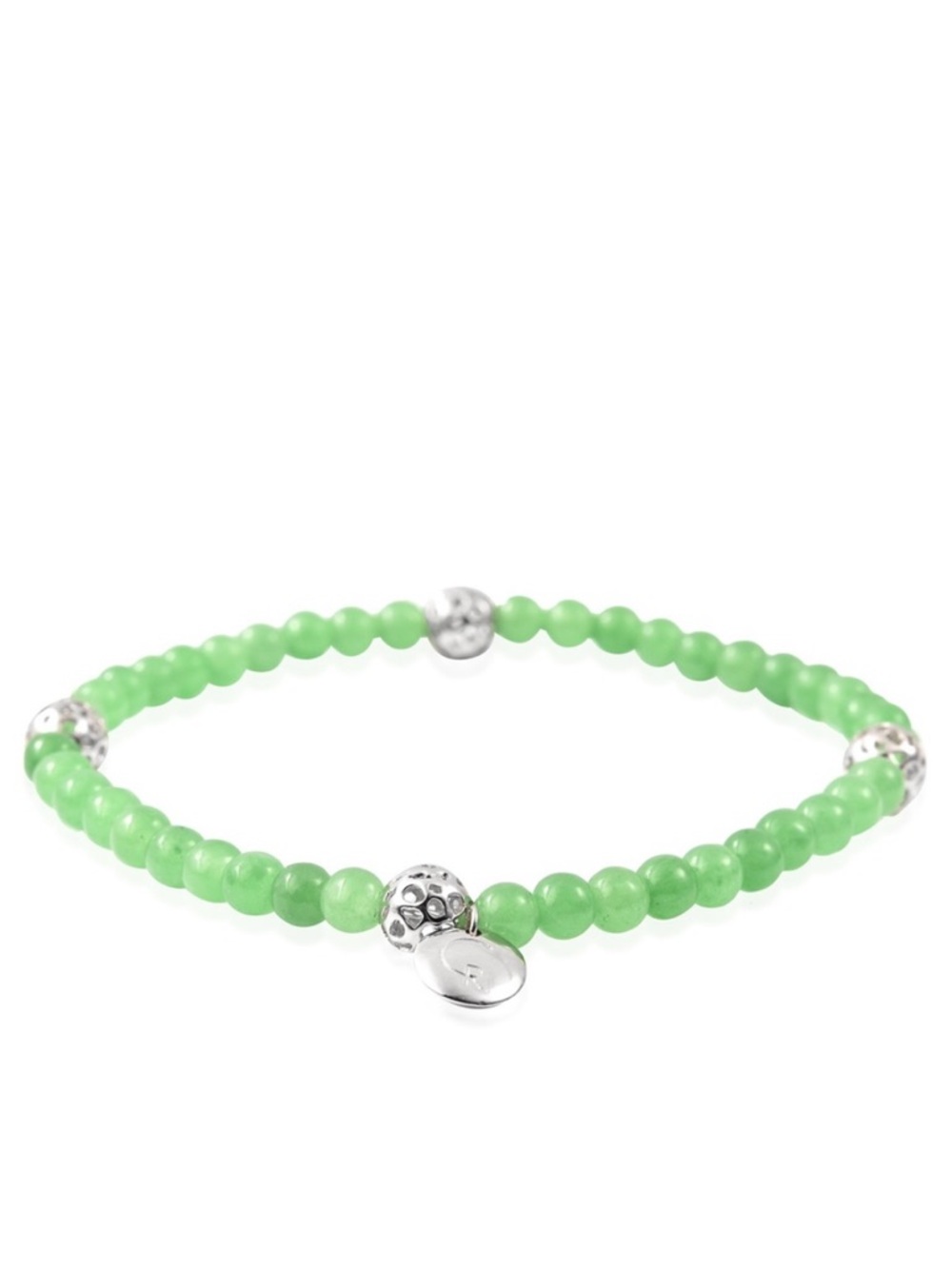 Green Jade Stretch Bracelet by Rachel Galley